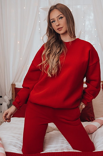 Női melegítő szett ARIELLA PREMIUM piros Dstreet AY1113 AY1113