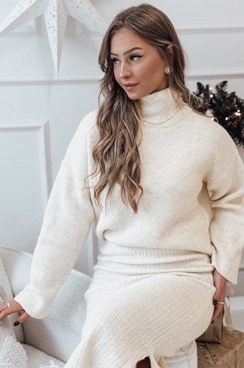 Női kötött szett DELIGHT ecru Dstreet AY1117 Dstreet AY1117