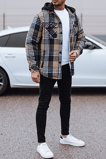 Férfi szigetelt dzseki kapucnival sötétkék Dstreet TX4954