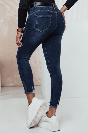 Női farmer nadrág ZIPDETAIL push up kék Dstreet UY2306