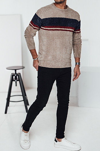 Férfi barna pulóver Dstreet WX2243