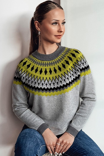 Női pulóver RUBY GLOW szürke Dstreet MY2376