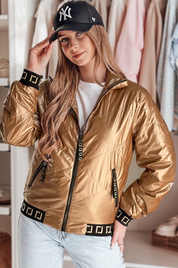 Női steppelt bomber dzseki GLAMCIX bézs Dstreet TY4784