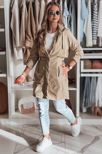 Női átmeneti parka dzseki NEWMOON khaki Dstreet TY4786