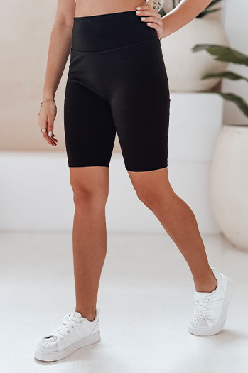 Női kerékpáros rövidnadrág SOFT AND FIT fekete Dstreet SY0420