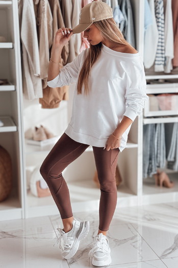 Női magas derekú leggings FLEXION bordó Dstreet UY2341