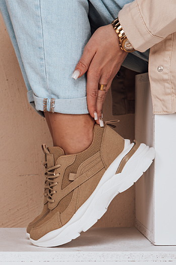 Női platform tornacipő SPORTLITE khaki Dstreet ZY0585