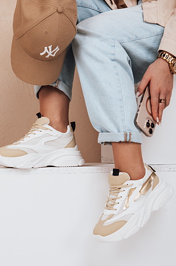 Női STEPLIFT sportcipő arany Dstreet ZY0609 ZY0609
