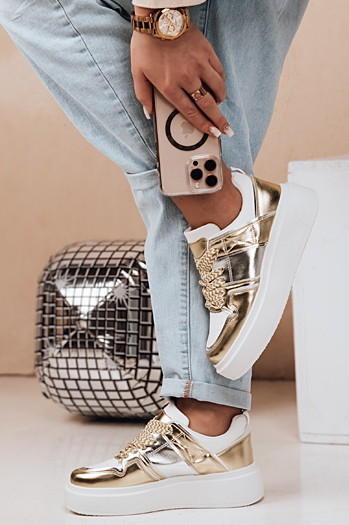 Női platform tornacipő HYPERWAY arany Dstreet ZY0621 ZY0621