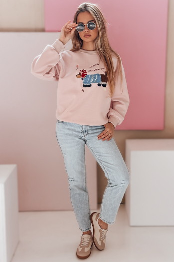 Női farmernadrág Slim fit nadrág övvel SLIMLEN kék Dstreet UY2349 UY2349