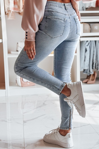 Női farmer skinny nadrág ZIPSKINS kék Dstreet UY2385