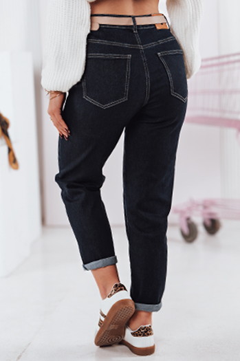 Női farmer mom fit nadrág STRAIGHTY sötétkék Dstreet UY2390 D Street UY2390