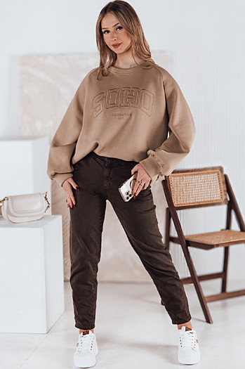 Női farmer nadrág STREETSTYLE kávé Dstreet UY2393