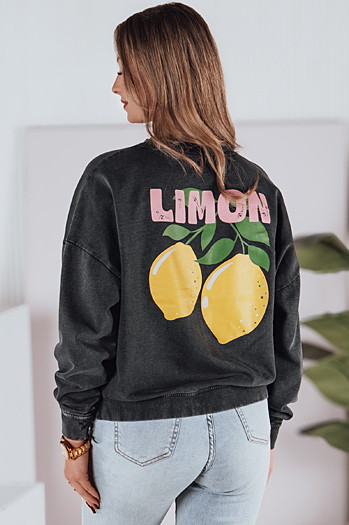 Női egyméretű pulóver LEMONFIT grafit Dstreet BY1348