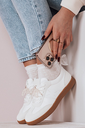 Női sportos PEARLSTEP fehér Dstreet sportcipő ZY0681