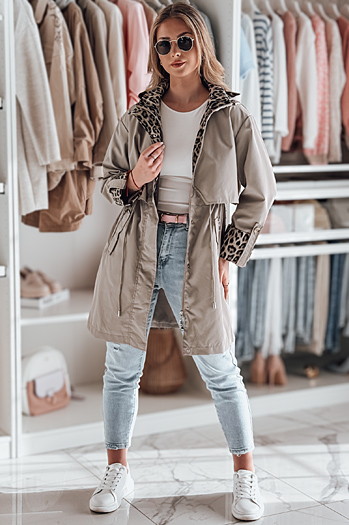 Női átmeneti parka PANTER kabát bézs Dstreet TY4801 TY4801