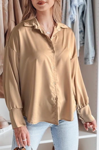 Női egyméretű oversize ing SATINIA bézs Dstreet DY0451