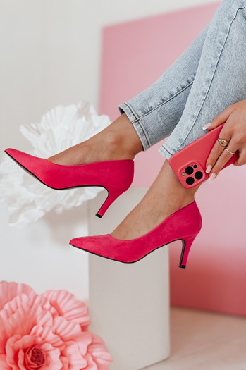 Női magas sarkú tűsarkú FEMBELLIA fuchsia Dstreet ZY0737 ZY0737