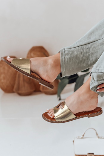 Női szív flip-flopok LOVEMISS arany Dstreet ZY0769