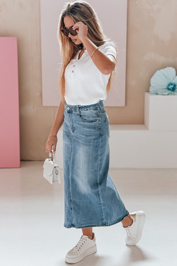 Maxiszoknya farmer MAXI LONG kék Dstreet CY0478