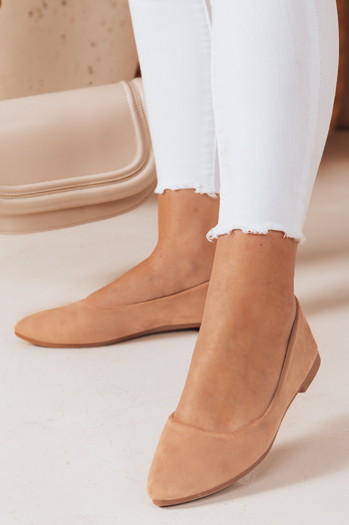 Női lapos sarkú balerinák GLAMINO khaki Dstreet ZY0775 ZY0775