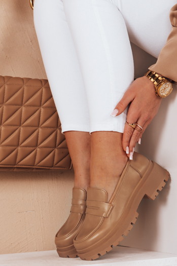 Női platform mokaszinok TORINO khaki Dstreet ZY0776 TORINO khaki Dstreet ZY0776