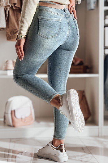 Női farmer skinny nadrág díszítéssel LUMITTA kék Dstreet UY2429