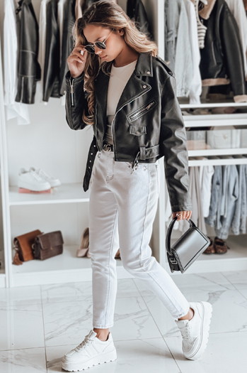 Női farmer nadrág LIKEMELOO mom fit fehér Dstreet UY2432