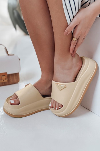 Női platform flip-flop SUN STEPS khaki Dstreet ZY0847 ZY0847