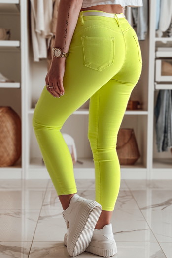 Női skinny nadrág övvel VIVASKIN sárga Dstreet UY2461
