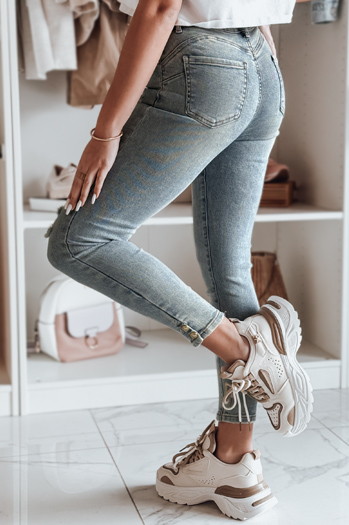 Női skinny farmer nadrág övvel ICONON kék Dstreet UY2465