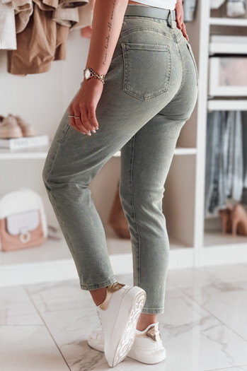 Női farmernadrág Slim fit nadrág övvel SLIMFIZ kék Dstreet UY2494