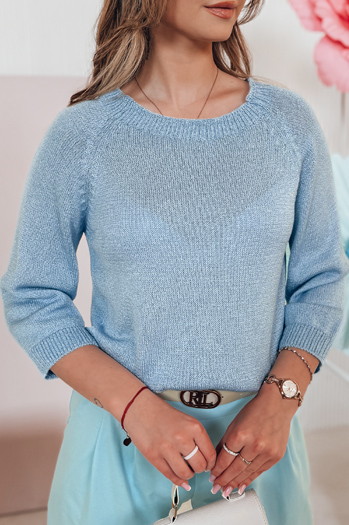 Női egyméretű oversize pulóver SOFTICAN kék Dstreet MY2434