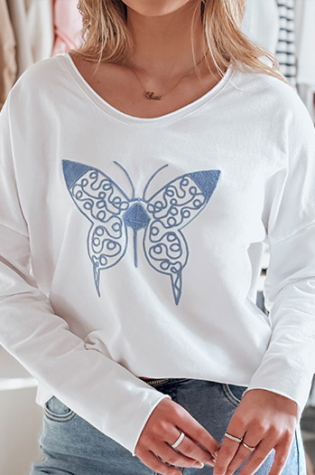 Női egyméretű oversize blúz FLOFLY fehér Dstreet RY2783