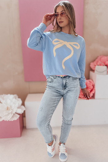 Női egyméretű oversize pulóver SOFTTIE kék Dstreet BY1377