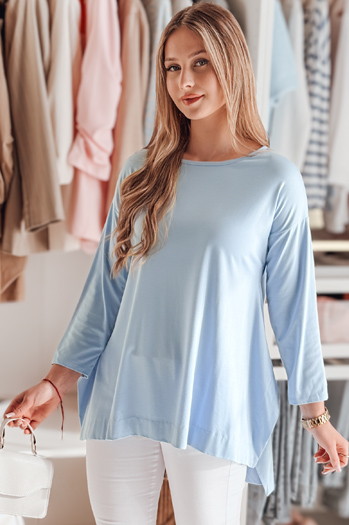 Női vajkrémes oversize blúz medállal COMFILA kék Dstreet RY2788