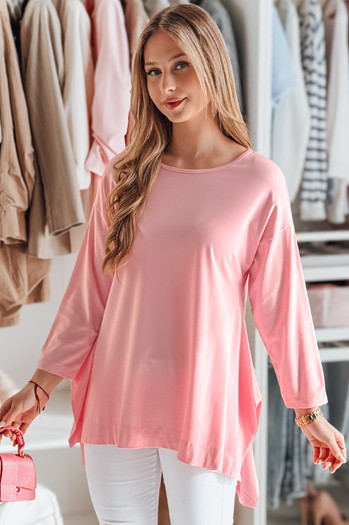 Női vajkrémes oversize blúz medállal COMFILA rózsaszín Dstreet RY2790