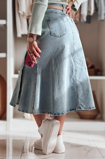 Denim midi szoknya DEMILOVO kék Dstreet CY0487