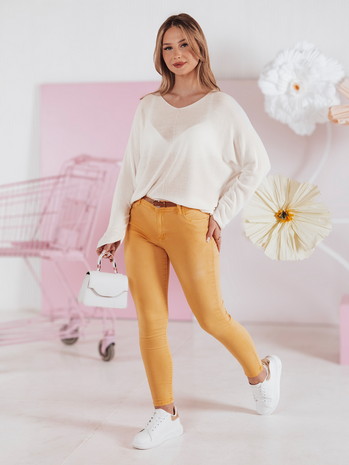 Női egyméretű oversize pulóver NORVAN ekrü Dstreet MY2455