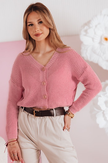 Swter női egyméretű oversize bordás SWEETDREAM rózsaszín Dstreet MY2460