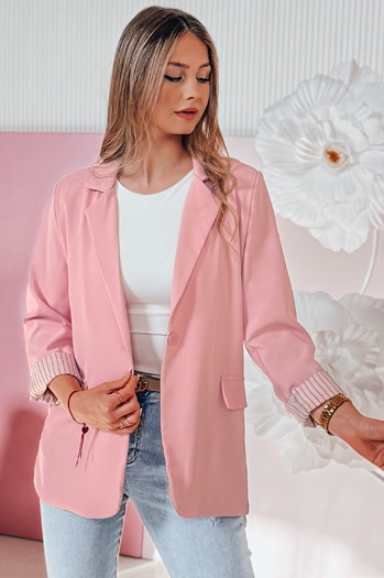 Női egyméretű oversize RESIDAL kabát rózsaszín Dstreet PY0123