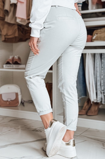 Női chino övvel MODELA világosszürke Dstreet UY2564