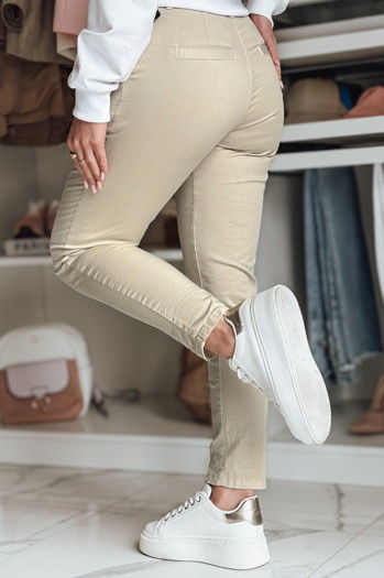 Női chino övvel MODELA cappuccino Dstreet D Street UY2566