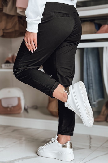 Női chino övvel MODELA fekete Dstreet UY2568 UY2568