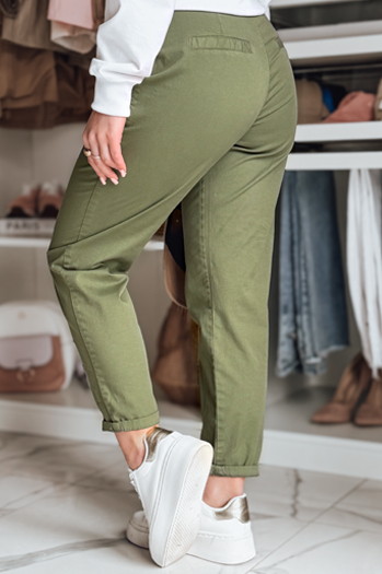 Női chino nadrág övvel MODELA khaki Dstreet UY2572