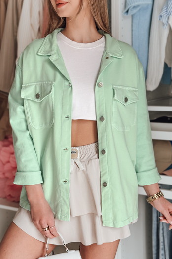 Női oversize póló kabát OVERBOR menta Dstreet TY4891