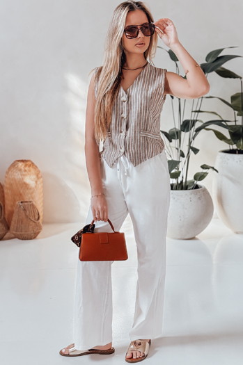 Női alkalmi széles szárú nadrág BOHO DAY fehér Dstreet UY2652