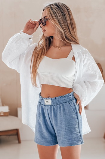 Női rövidnadrág OWN STYLE kék Dstreet SY0452