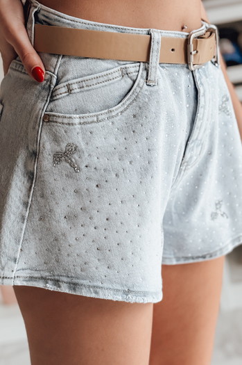 Női farmer rövidnadrág SPARKLOVE kék Dstreet SY0474