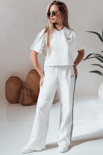 Női oversize edzőruha szett SPORT LIKE fehér Dstreet AY1144 AY1144